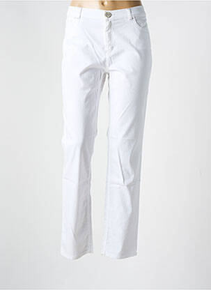 Pantalon droit stretch taille normale blanc ELISA CAVALETTI femme