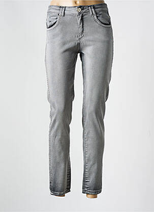 Jeans coupe slim stretch taille normale gris ELISA CAVALETTI femme