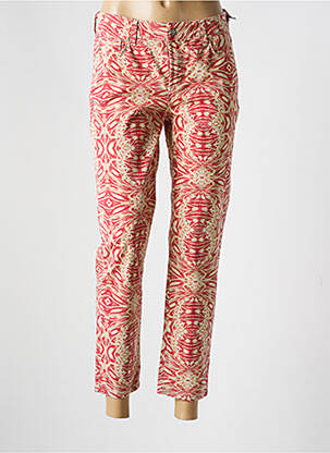 Pantalon slim tissage popeline taille normale rouge NYDJ femme