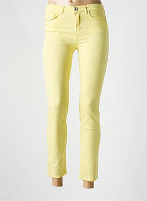 Pantalon 7/8 stretch taille normale jaune ELISA CAVALETTI femme