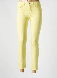 Pantalon 7/8 stretch taille normale jaune ELISA CAVALETTI femme