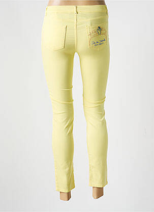 Pantalon 7/8 stretch taille normale jaune ELISA CAVALETTI femme