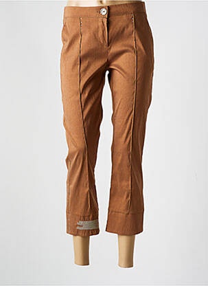 Pantacourt coupe droite taille normale marron ELISA CAVALETTI femme