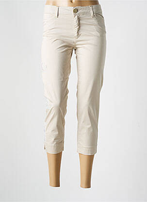 Pantacourt stretch taille normale beige ELISA CAVALETTI femme