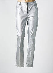 Pantalon slim argent LAUREN VIDAL pour femme seconde vue