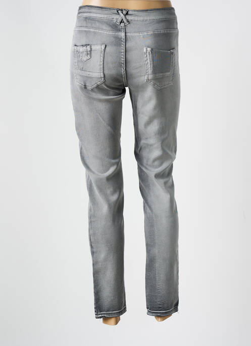 Jeans coupe slim gris ELISA CAVALETTI pour femme