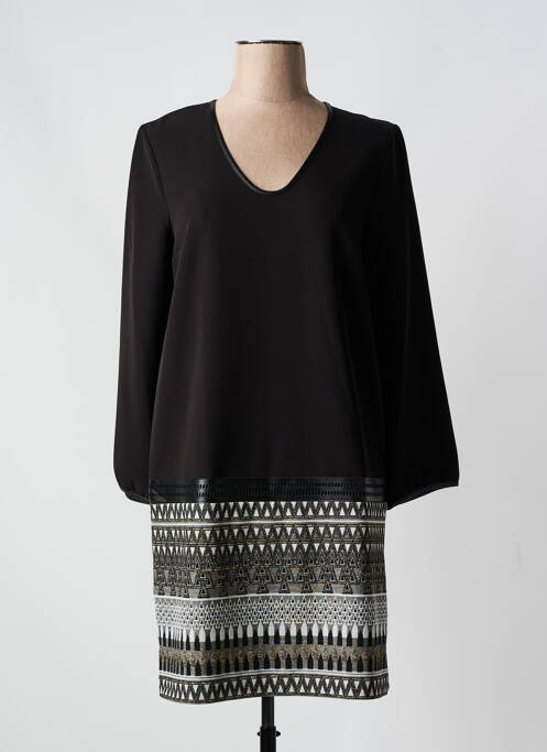 Robe courte noir LAUREN VIDAL pour femme