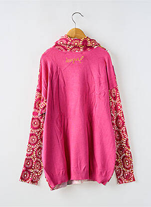 Pull col roulé resserrée sur le bas manches longues rose DESIGUAL fille