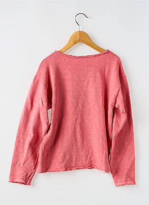 Sweat-shirt broderie manches longues rose BLUE PAPAYA BY MISS BONDI fille