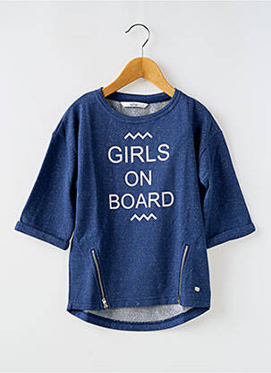 Sweat-shirt sérigraphie manches 3/4 bleu TIFFOSI fille