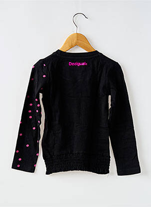 T-shirt stretch manches longues noir DESIGUAL fille