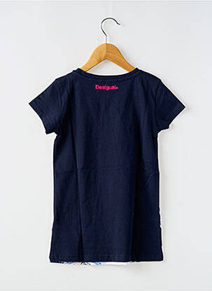 T-shirt coupe cintrée manches courtes bleu DESIGUAL fille
