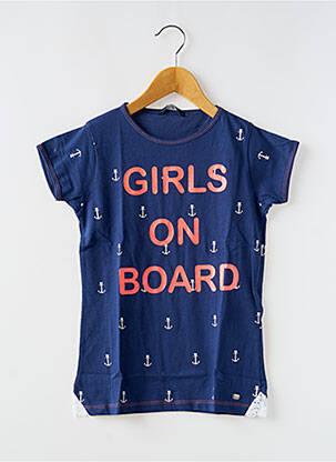 T-shirt coupe cintrée manches courtes bleu TIFFOSI fille