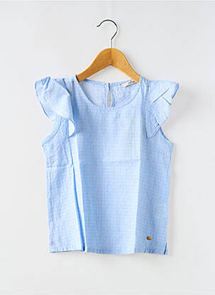 Blouse volants manches courtes bleu TIFFOSI fille