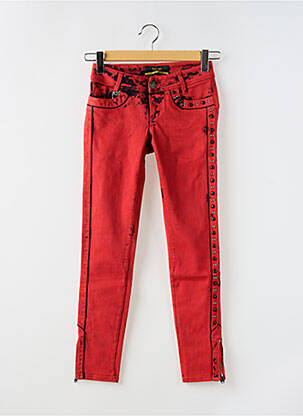 Jeans skinny stretch taille basse rouge SALSA femme