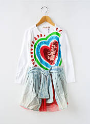 Robe mi-longue blanc DESIGUAL pour fille seconde vue