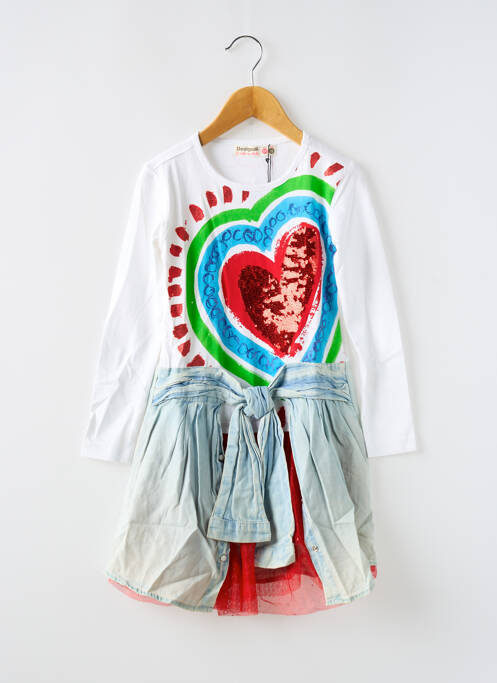 Robe mi-longue blanc DESIGUAL pour fille