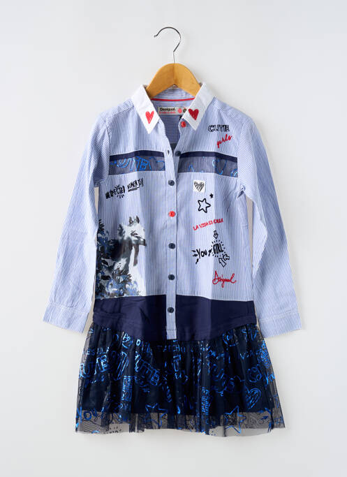Robe mi-longue bleu DESIGUAL pour fille