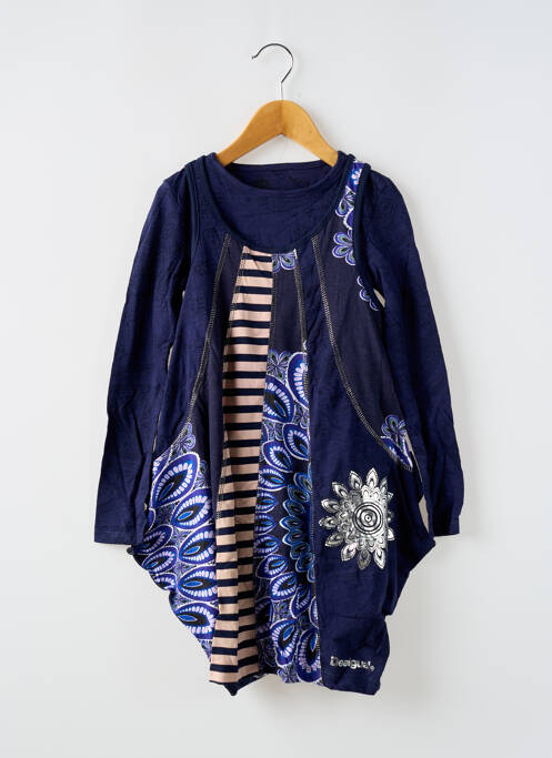 Robe mi-longue bleu DESIGUAL pour fille