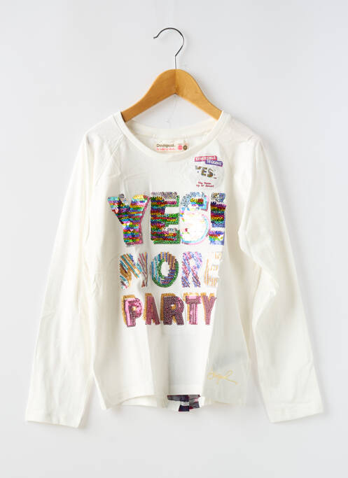 T-shirt beige DESIGUAL pour fille