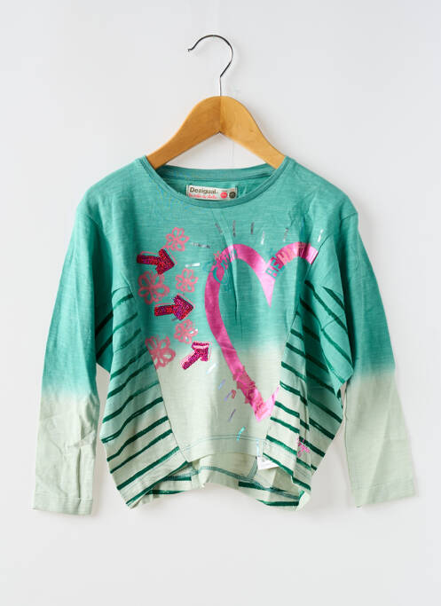 T-shirt vert DESIGUAL pour fille