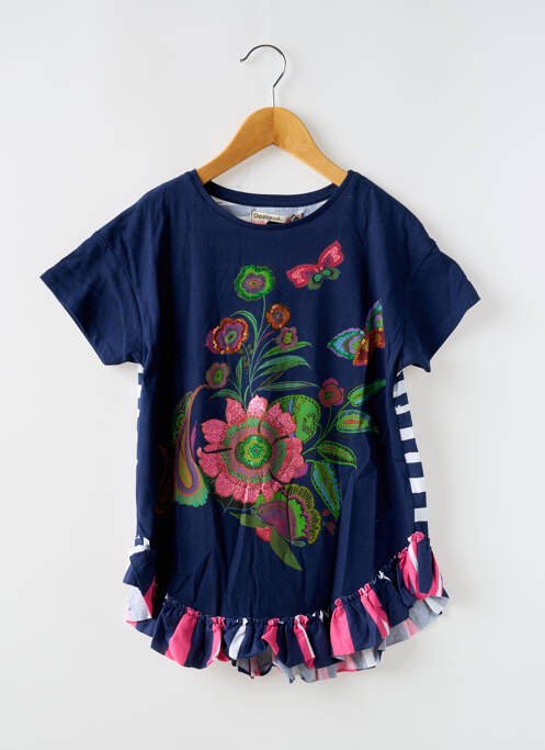 Tunique manches courtes bleu DESIGUAL pour fille