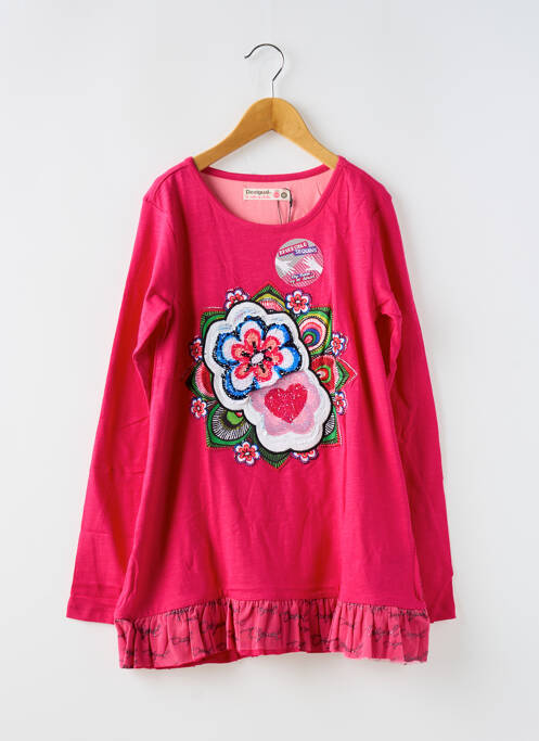 Tunique manches longues rose DESIGUAL pour fille