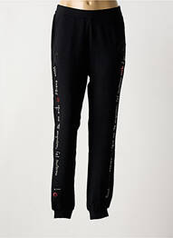 Pantalon droit stretch taille normale noir DESIGUAL femme