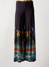 Pantalon large tissage popeline taille normale noir DESIGUAL femme