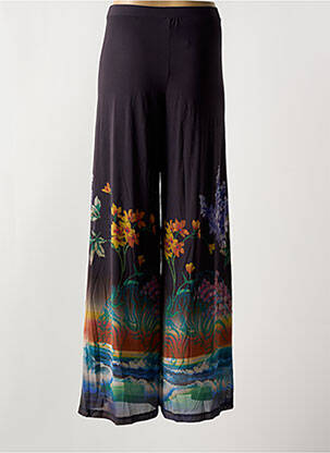 Pantalon large tissage popeline taille normale noir DESIGUAL femme