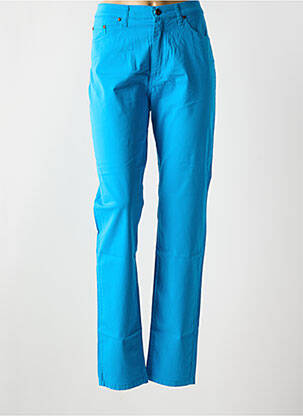 Pantalon droit stretch taille normale bleu LCDN femme
