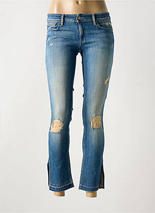 Jeans coupe slim effet usé délavé taille normale bleu SALSA femme