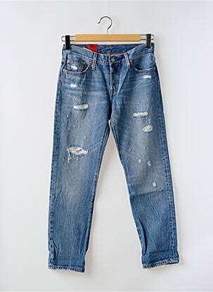Jeans coupe slim effet usé délavé taille normale bleu LEVI'S femme
