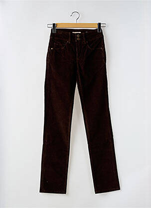 Pantalon droit stretch taille normale marron SALSA femme