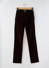 Pantalon droit stretch taille normale marron SALSA femme