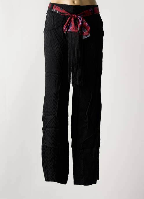 Pantalon droit noir DESIGUAL femme