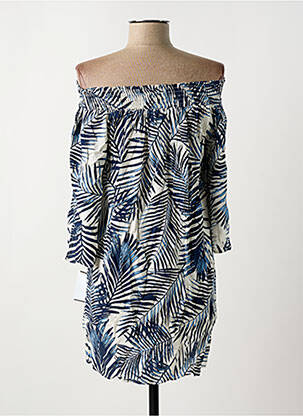 Tunique manches longues coupe fluide bleu MOLLY BRACKEN femme