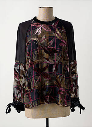 Blouse légère et transparente manches longues noir SALSA femme