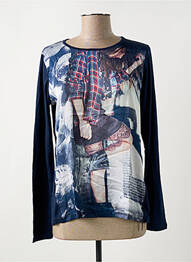 Top imprimé fantaisie manches longues bleu SALSA femme