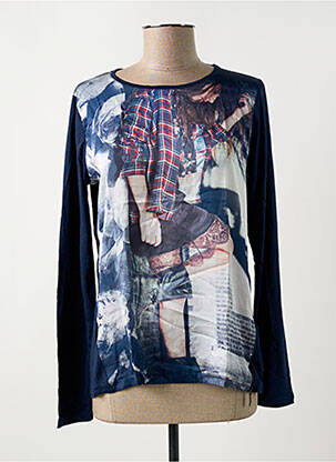 Top imprimé fantaisie manches longues bleu SALSA femme