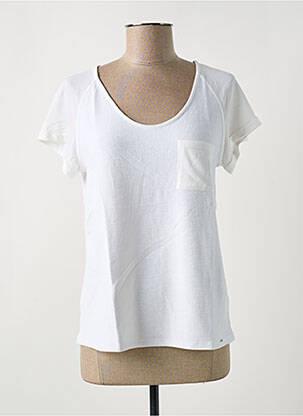 T-shirt col v manches courtes blanc SALSA femme