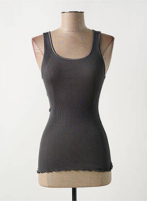 Top/caraco effet matière satinée gris OSCALITO femme