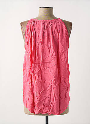 Top tissage crêpe sans manche rose SALSA femme