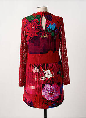 Robe courte manches longues manches longues rouge DESIGUAL femme