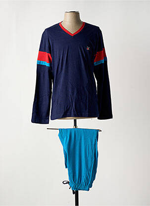 Pyjama col v bleu EMINENCE homme