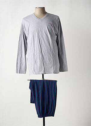 Pyjama col v gris COUP DE COEUR homme