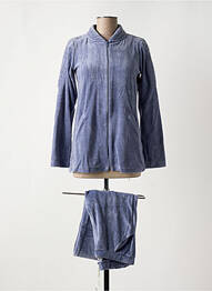 Pyjama coupe droite bleu CANAT femme