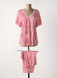 Pyjama col v rouge LE CHAT femme