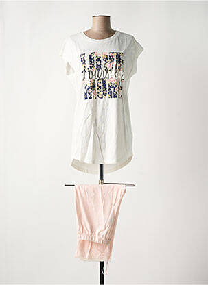 Pyjama manches courtes blanc RINGELLA femme