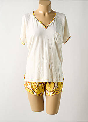 Pyjama col v beige LE CHAT femme